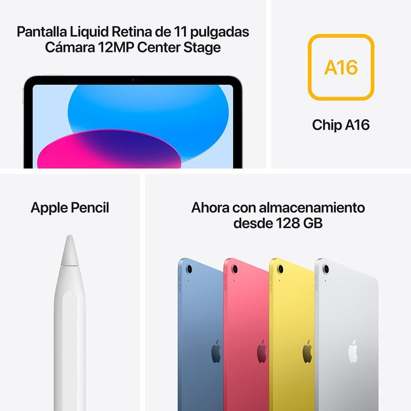 iPad 11 Pulgadas A16 Wi-Fi, 256GB - Rosa