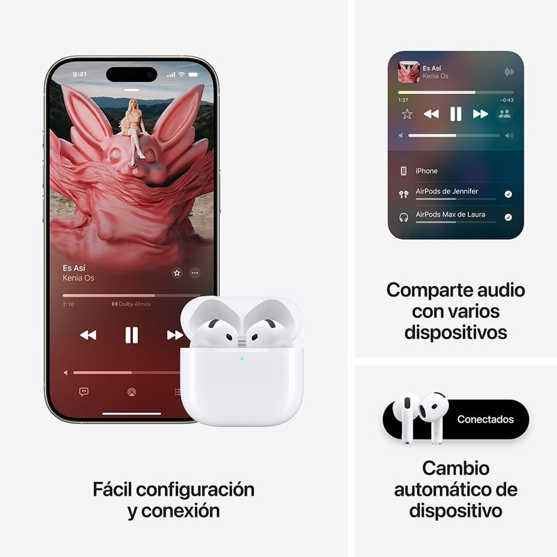 AirPods 4 con estuche de carga USB-C - Sin cancelación de ruido