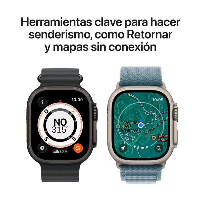 Apple Watch Ultra 3 GPS + Cellular Con Caja De Titanio de 49mm y Correa Ocean - Natural Titanium