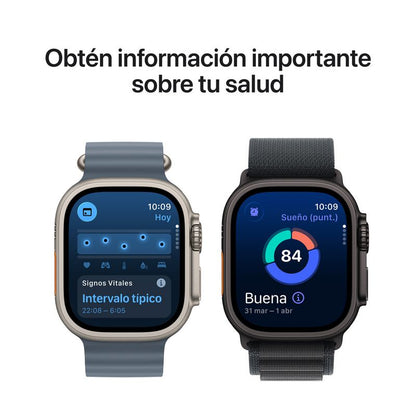 Apple Watch Ultra 3 GPS + Cellular Con Caja De Titanio de 49mm y Correa Ocean - Black Titanium
