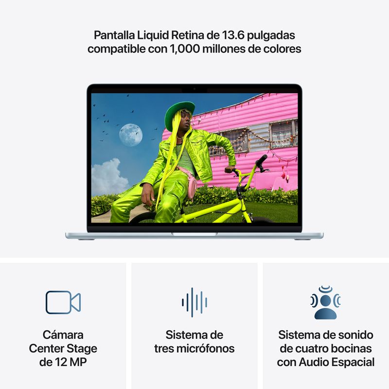 MacBook Air M5 13” 16GB RAM + 512GB (Teclado Ingles) - Sky Blue (2026)