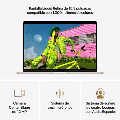 MacBook Air M5 15” 16GB RAM + 512GB (Teclado Ingles) - Starlight (2026)