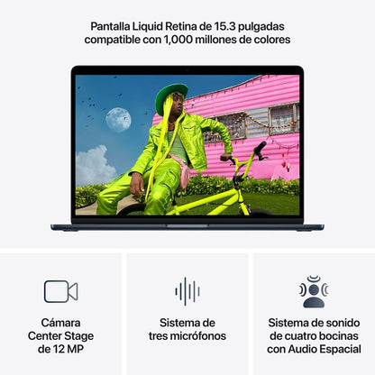 MacBook Air M5 15” 16GB RAM + 512GB (Teclado Ingles) - Midnight (2026)