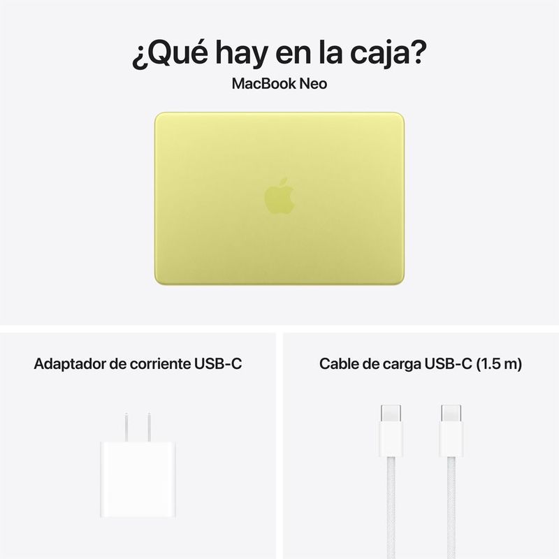 MacBook Neo A18 Pro 13” 8GB RAM + 256GB (Teclado Ingles) - Citrus Yellow (2026)
