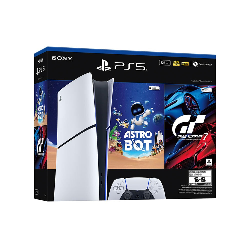 PlayStation 5 pack Astro Bot y Gran Turismo 7, caja
